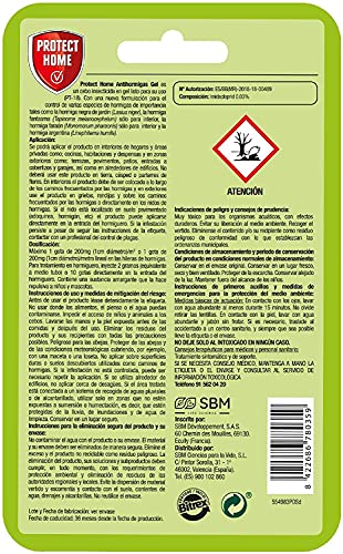 Protect Home Antihormigas cebo en gel contra hormigas para interiores, rápida acción y altamente atractivo, 4g (Pack de 3), Azul