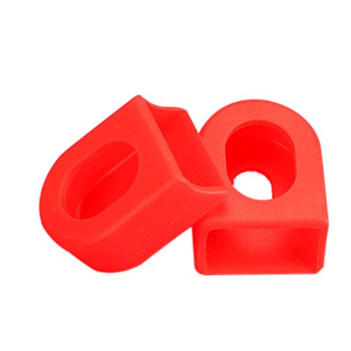 Protector de Bielas Goma Silicona para Biela Plato Bicicleta Color Rojo 6133rojo