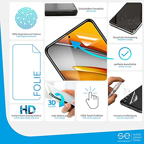 Protector de pantalla compatible con Xiaomi Poco F3, cristal templado autorreparable, HD, antiarañazos, antiburbujas y antienvejecimiento, cristal templado - se®
