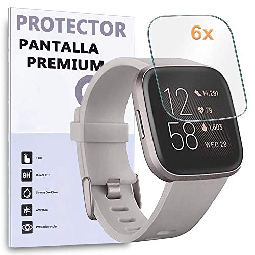 Protector de Pantalla para FITBIT VERSA 2, Protección Premium (Pack 6x)