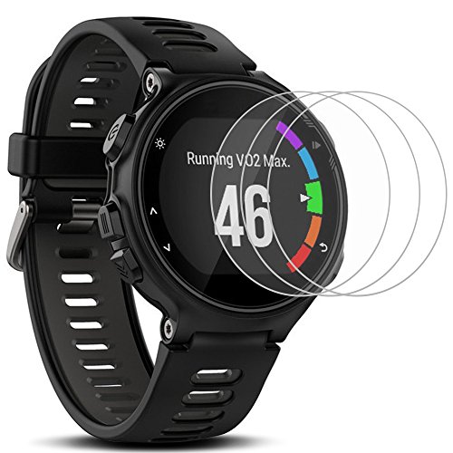 Protectores de Pantalla para Garmin Forerunner 735XT Smartwatch, AFUNTA 3 Paquetes Vidrio Templado Película Anti - arañazos Escudo de Alta Definición