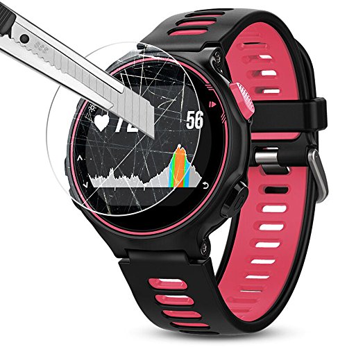 Protectores de Pantalla para Garmin Forerunner 735XT Smartwatch, AFUNTA 3 Paquetes Vidrio Templado Película Anti - arañazos Escudo de Alta Definición
