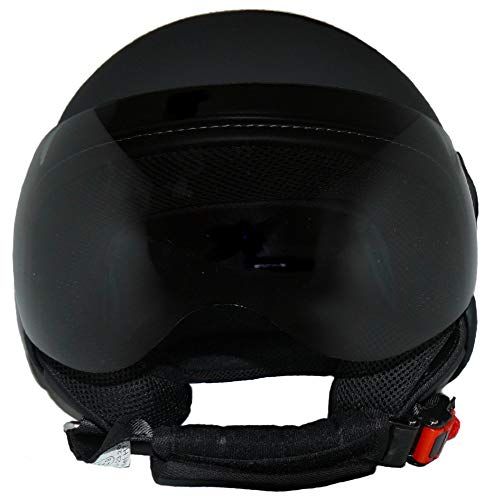 Protectwear Casco de Moto con Visera Integrada, Negro, Talla M