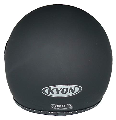 Protectwear Casco de Moto con Visera Integrada, Negro, Talla M