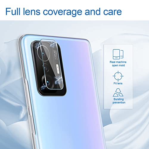 PULEN Protector de Pantalla para Xiaomi Mi 11T 5G / Mi 11T Pro 5G, Cristal Templado y Protectores de Cámara, Dureza 9H, 2 Pack
