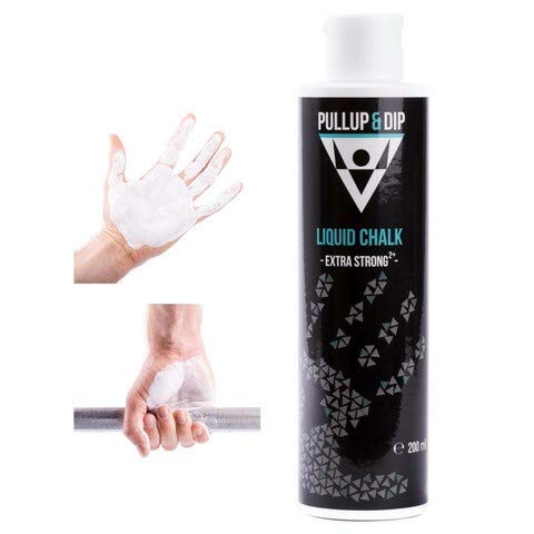 PULLUP & DIP Magnesio Liquido, Tiza Liquida para un Agarre Escalada, Gimnasio, Levantar Pesas, Bouldering, Crossfit, Calistenia, Liquid Chalk Cecado Rápido y Extra Fuerte, 1x200 ml