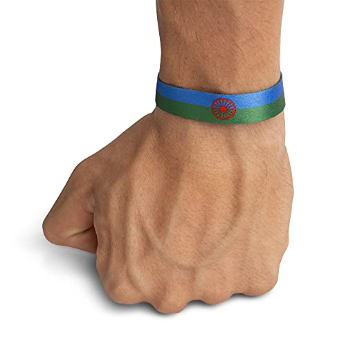 Pulsera gitana Pack (x4) Pulsera bandera gitana Pulsera Orgullo personal Pulsera gitano de tela