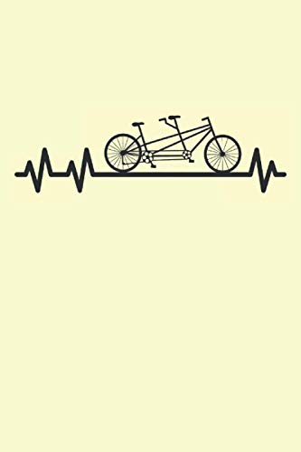 Pulso de bicicleta tándem: Bicycle Heartbeat Cyclist regalos portátil alineado (formato A5, 15. 24 x 22. 86 cm, 120 páginas)