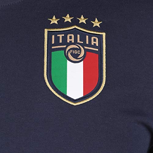 PUMA 75722207 Camiseta de Manga Corta FIGC Italia para Hombre, Azul Oscuro/Antracita, S