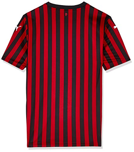 PUMA ACM Home Shirt Replica SS with Sponsor Logo Maillot, Hombre, Tango Red Black, S