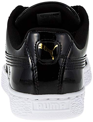 PUMA Basket Heart Patent Wn's, Zapatillas de Deporte, para Mujer, Negro (Puma Black-Puma Black), 37.5 EU