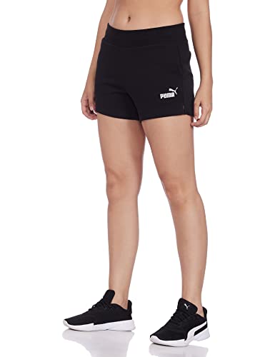 PUMA ESS 4` Sweat Shorts TR Pantalones Cortos, Mujer, Black, XS