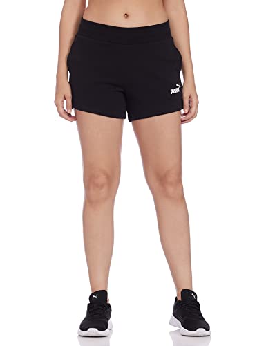 PUMA ESS 4` Sweat Shorts TR Pantalones Cortos, Mujer, Black, XS