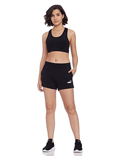 PUMA ESS 4` Sweat Shorts TR Pantalones Cortos, Mujer, Black, XS