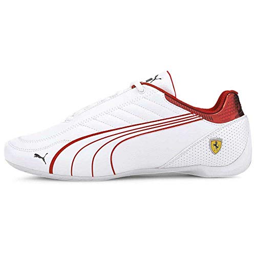 PUMA Ferrari Race Future Kart Cat, Zapatillas Unisex Adulto, Blanco White Rosso Corsa, 37 EU