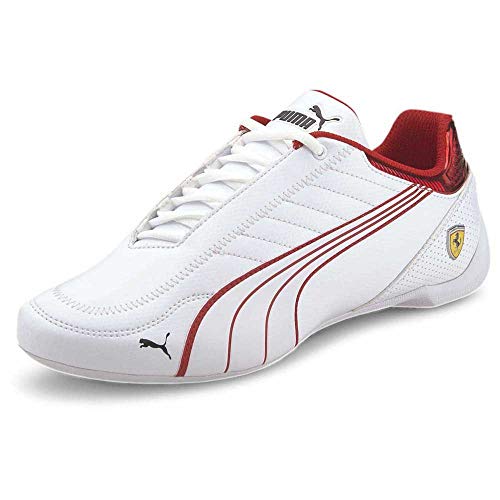 PUMA Ferrari Race Future Kart Cat, Zapatillas Unisex Adulto, Blanco White Rosso Corsa, 37 EU