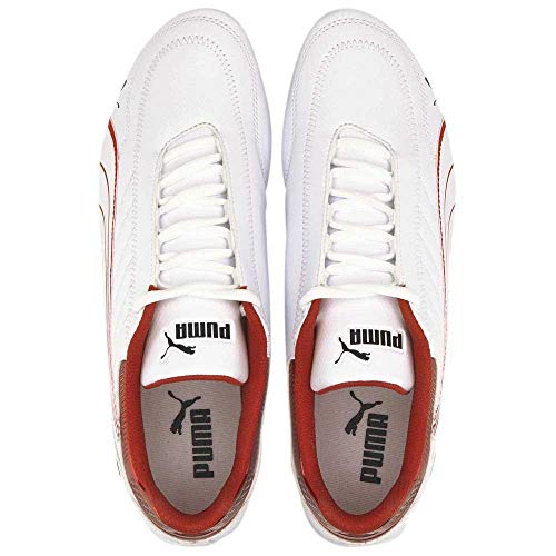 PUMA Ferrari Race Future Kart Cat, Zapatillas Unisex Adulto, Blanco White Rosso Corsa, 37 EU