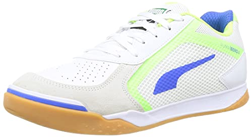 Puma IBERO II, Zapatillas de fútbol Sala Unisex Adulto, White Bluemazing Gre, 39 EU