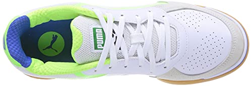 Puma IBERO II, Zapatillas de fútbol Sala Unisex Adulto, White Bluemazing Gre, 39 EU