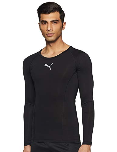 PUMA Liga Baselayer tee LS T-Shirt, Hombre, Negro (Black), S (Talla del Fabricante: 44/46)