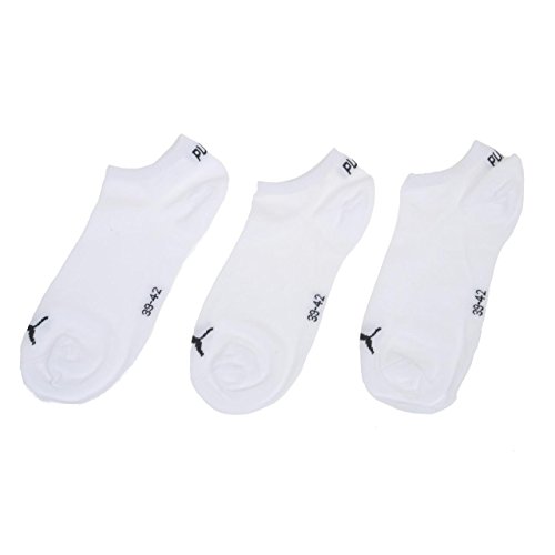 Puma PUMA UNISEX SNEAKER PLAIN 3P, Calcetines Unisex adulto, pack de 3, Blanco (White 300), 35/38 (Talla del fabricante: 035)