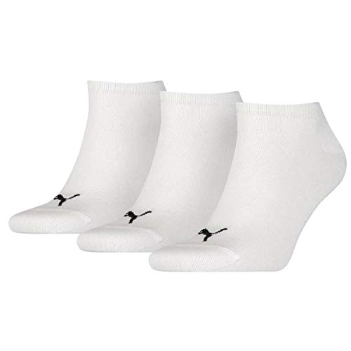 Puma PUMA UNISEX SNEAKER PLAIN 3P, Calcetines Unisex adulto, pack de 3, Blanco (White 300), 35/38 (Talla del fabricante: 035)