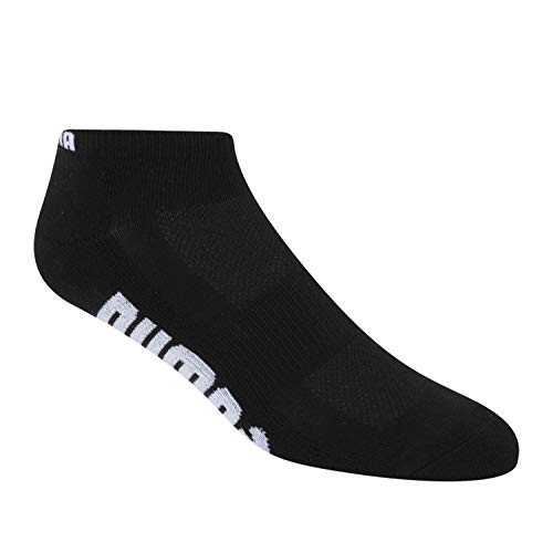 PUMA Socks Men's Low Cut Socks, Black/White, Sock Size:10-13/Shoe Size: 6-12 (Pack of 6)