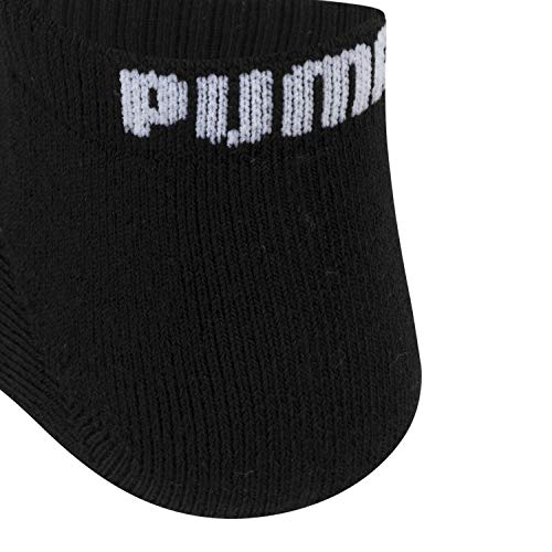 PUMA Socks Men's Low Cut Socks, Black/White, Sock Size:10-13/Shoe Size: 6-12 (Pack of 6)