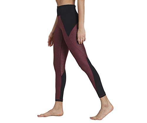 PUMA Studio Metallic High Rise 7/8 Tight Mallas Deporte, Mujer, Burgundy, M