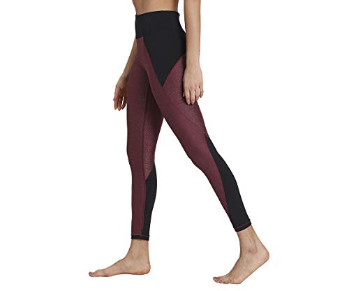 PUMA Studio Metallic High Rise 7/8 Tight Mallas Deporte, Mujer, Burgundy, M