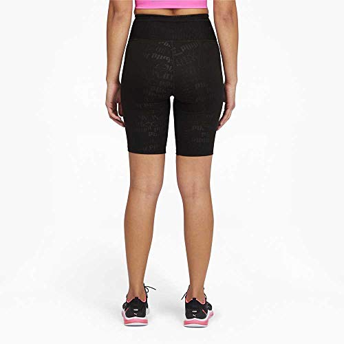 PUMA Train Embossed 9" Bike Short Pantalón Corto, Mujer, Negro, M