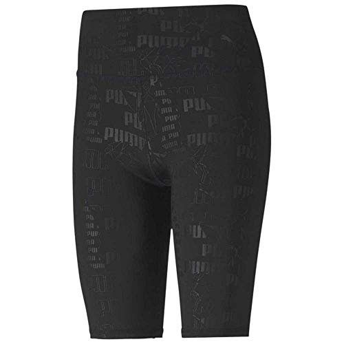 PUMA Train Embossed 9" Bike Short Pantalón Corto, Mujer, Negro, M