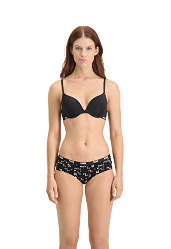 PUMA Women's All-Over-Print Hipster (2 Pack) Ropa Interior, Negro Combo, M para Mujer