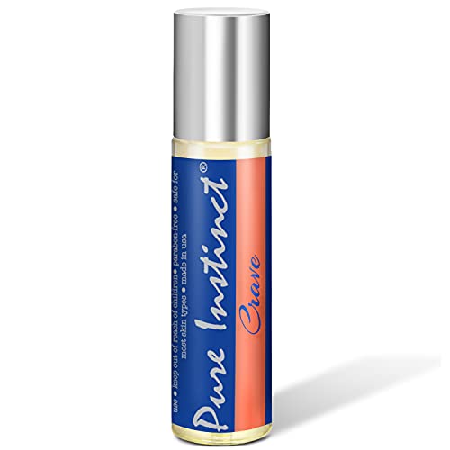 Pure Instinct CRAVE Roll-On The Original Pheromone Infused Essential Oil Perfume Cologne - Para ella - TSA Ready 0.34 fl oz