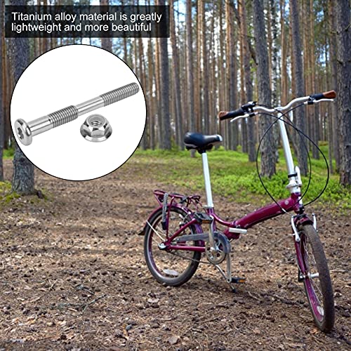 Pwshymi Tornillo de Freno de aleación de Titanio Tuerca de Perno de Freno de Disco Perno de Bicicleta Plegable Perno de suspensión de Freno de Disco Compatible con Bicicleta Plegable Brompton(Tipo B)