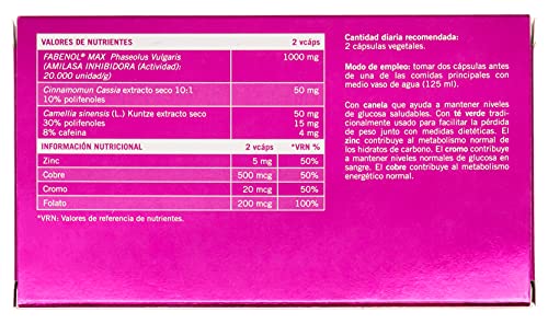 Q77+ BLOQUEADOR DE CARBOHIDRATOS | Pastillas para Adelgazar | Quemagrasas Natural | Perder peso | Efecto Saciante | Con Té verde, Canela, Minerales y Ácido Fólico | 60 cápsulas