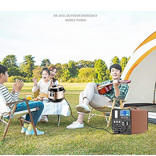 QCLU Central eléctrica portátil 600W / 180000mAh Generador Solar de batería de Litio, 23 0V AC y 6 USB Puertos, para al Aire Libre Camping Viajes Pesca de Emergencia de Emergencia Backup Backup