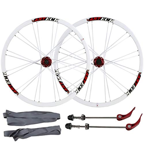 QHY Ruedas Juego de Ruedas de Bicicleta de montaña de 26 Pulgadas, Ruedas de Ciclismo MTB Freno de Disco Liberación rápida Rodamientos sellados Compatible 7 8 9 10 Velocidad 24h