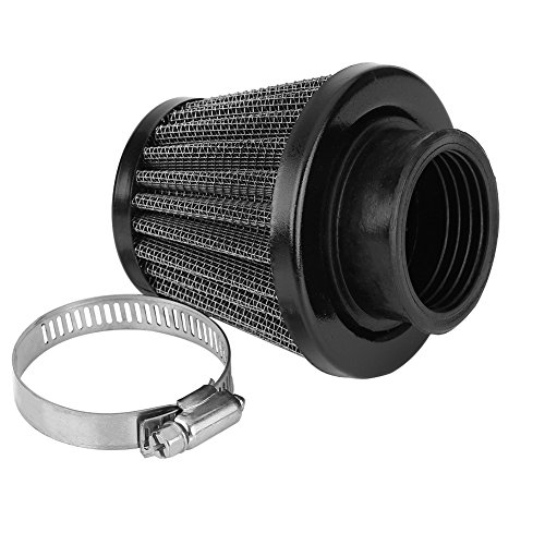 Qiilu 38mm Filtro de aire Kit de inducción de admisión para motocicleta todoterreno ATV Quad Dirt Pit Bike(negro)