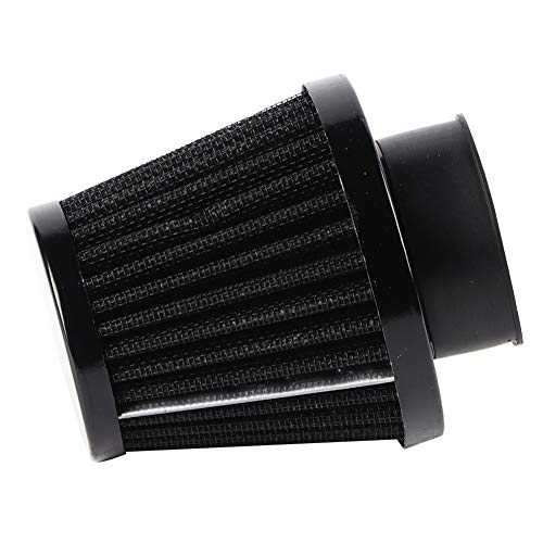 Qiilu 38mm Filtro de aire Kit de inducción de admisión para motocicleta todoterreno ATV Quad Dirt Pit Bike(negro)