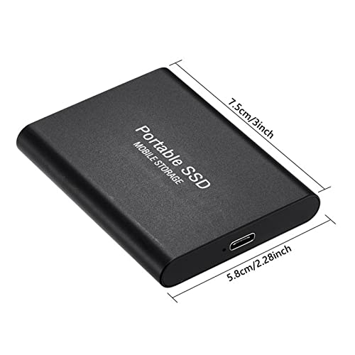 QINAG Disco Duro Externo Portátil, 500GB 1TB 2TB 4TB 8TB 10TB 12TB 16TB Tipo-C Unidad De Estado Sólido Ultradelgada, HDD Externo USB para Windows PC, XP/Mac, Linux, Android,Negro,16TB