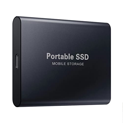 QINAG Disco Duro Externo Portátil, 500GB 1TB 2TB 4TB 8TB 10TB 12TB 16TB Tipo-C Unidad De Estado Sólido Ultradelgada, HDD Externo USB para Windows PC, XP/Mac, Linux, Android,Negro,16TB