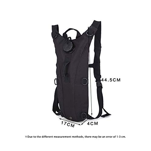 QINEOR Mochila con Bolsa De Agua Al Aire Libre, Mochila Táctica De Camuflaje De Nylon Resistente Al Agua, Caminatas De Camping,A1,44.5 * 17 * 4cm