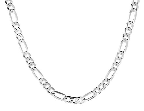 Quadri - Collar Elegante con Cadena modelo Figaro para Hombre/Mujer de Plata 925 - ancho 5 mm - largo 41 cm - Certificado Made in Italy