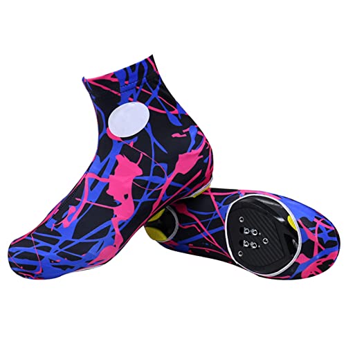 Quadruped Crab 100% Lycra Funda de Calzado de Ciclismo Fundas de Calzado de Bicicleta Cubrezapatillas de Ciclismo con Cremallera Ropa Deportiva Purple XL