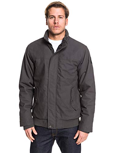 Quiksilver Brooks Full Zip - Chaqueta Impermeable Para Hombre Chaqueta Impermeable, Hombre, tarmac, XS