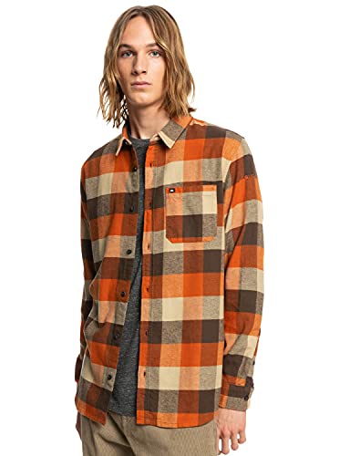 Quiksilver - Camisa de Manga Larga - Hombre - XL - Marrón