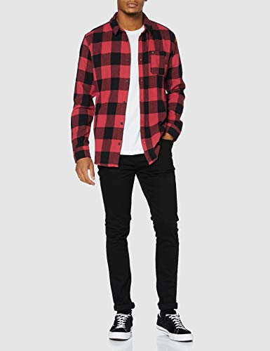 Quiksilver Flannel-Camisa De Manga Larga para Hombre, Americas Red Motherfly, XL