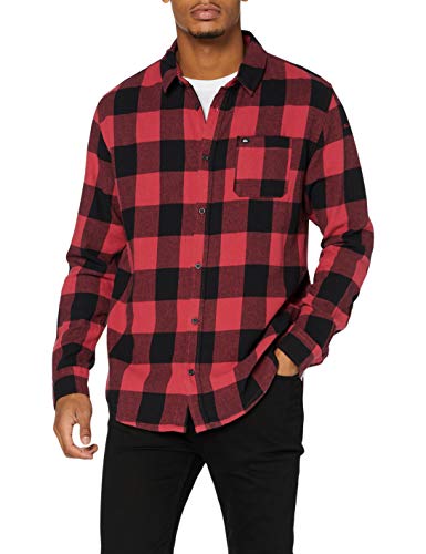 Quiksilver Flannel-Camisa De Manga Larga para Hombre, Americas Red Motherfly, XL