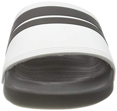 Quiksilver Rivi, Sandalia Slide Hombre, White/Black/White, 44 EU